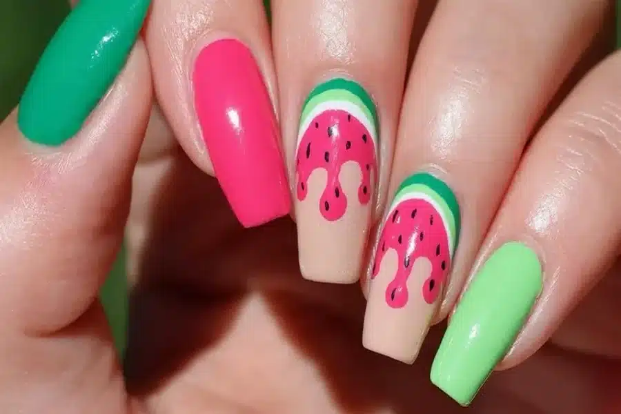 Fresh and Fun Watermelon Nail Designs for Summer Vibes