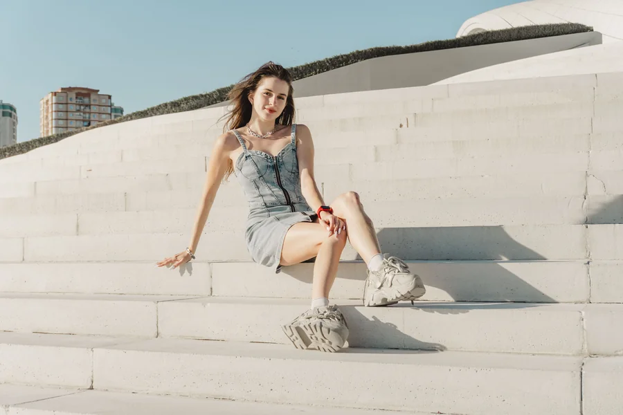 Plus Size Denim Dress
